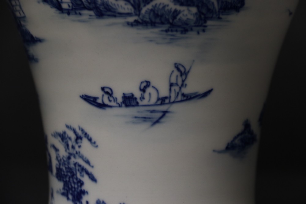 A fine pair of Chinese Republican period blue and white hand painted porcelain vases View XX