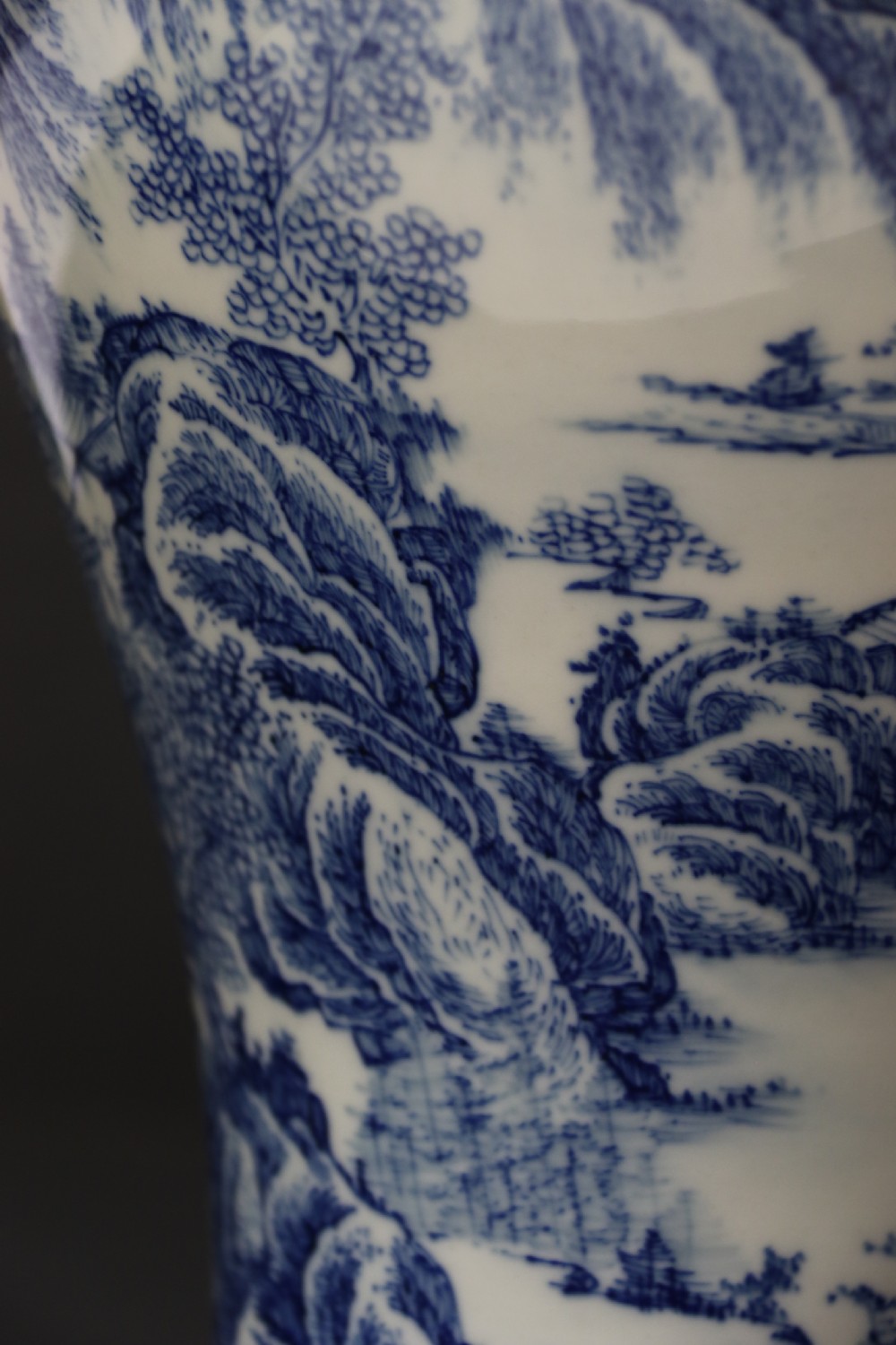 A fine pair of Chinese Republican period blue and white hand painted porcelain vases View XXII