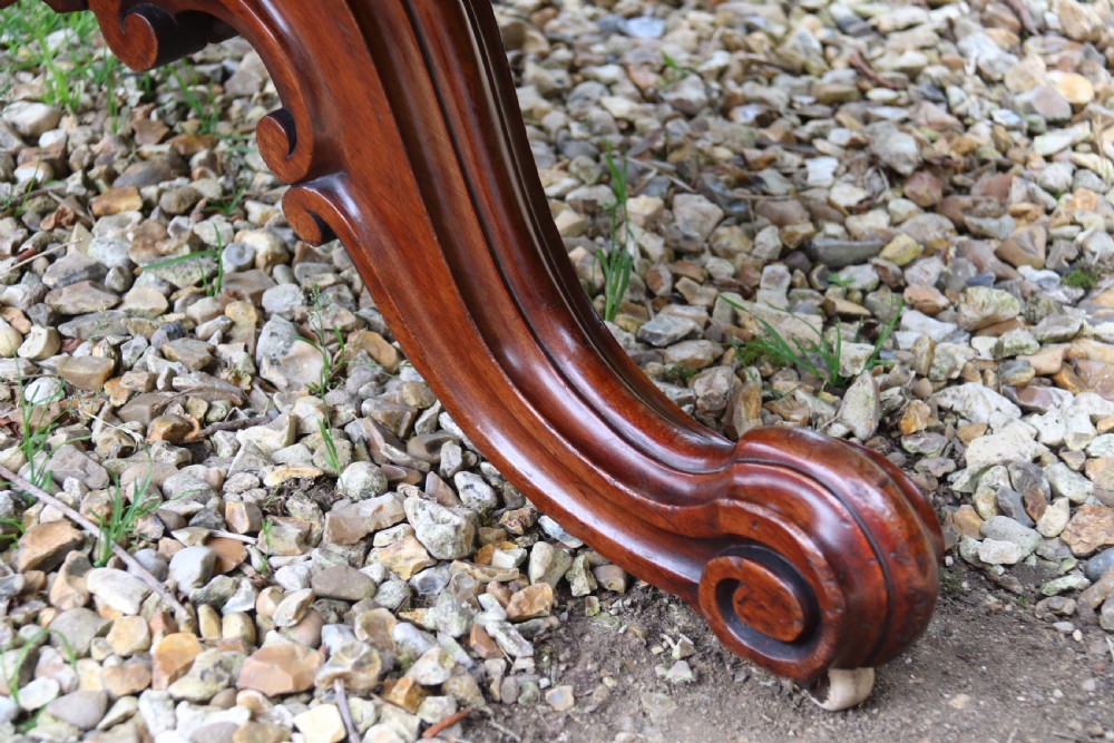A large high quality mid-19th century figured mahogany library drum table View III