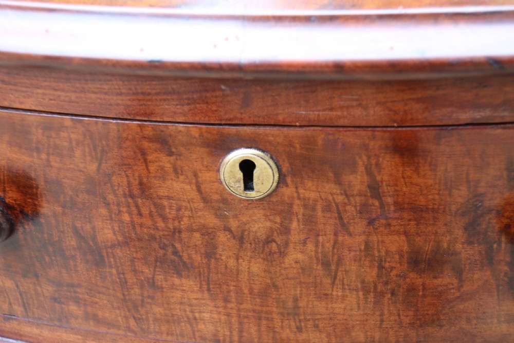 A large high quality mid-19th century figured mahogany library drum table View VII