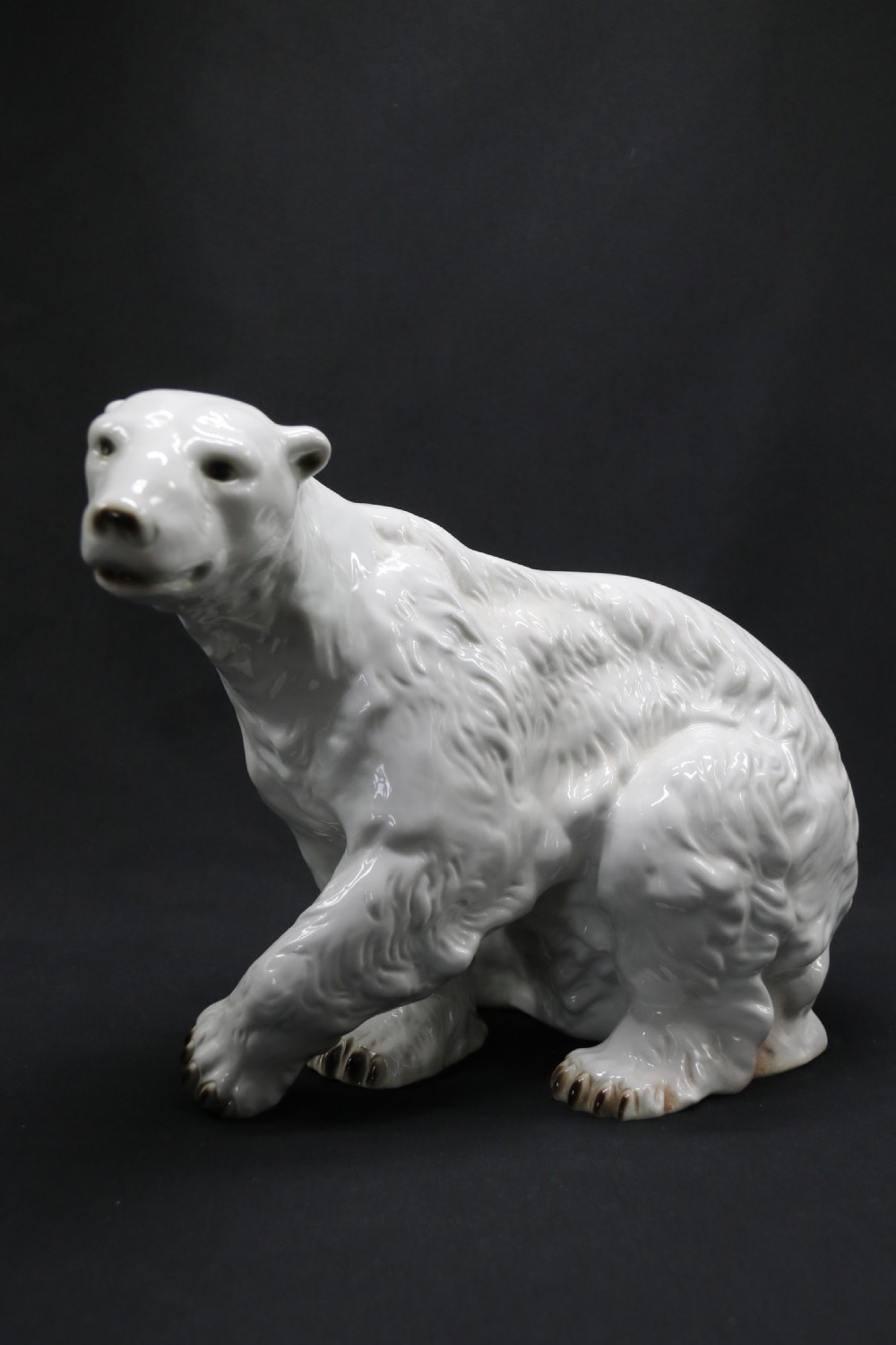 A large Royal Dux porcelain figure of a polar bear.



 View II
