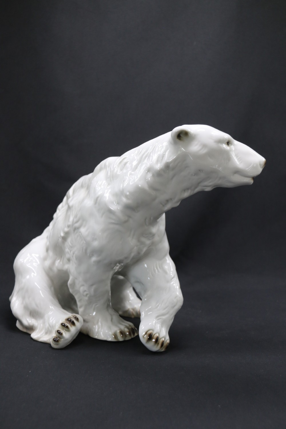 A large Royal Dux porcelain figure of a polar bear.



 View III