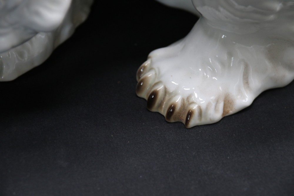 A large Royal Dux porcelain figure of a polar bear.



 View IX