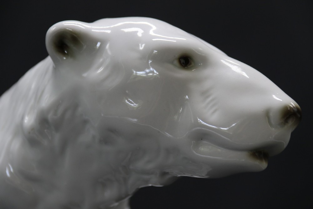 A large Royal Dux porcelain figure of a polar bear.



 View XVI