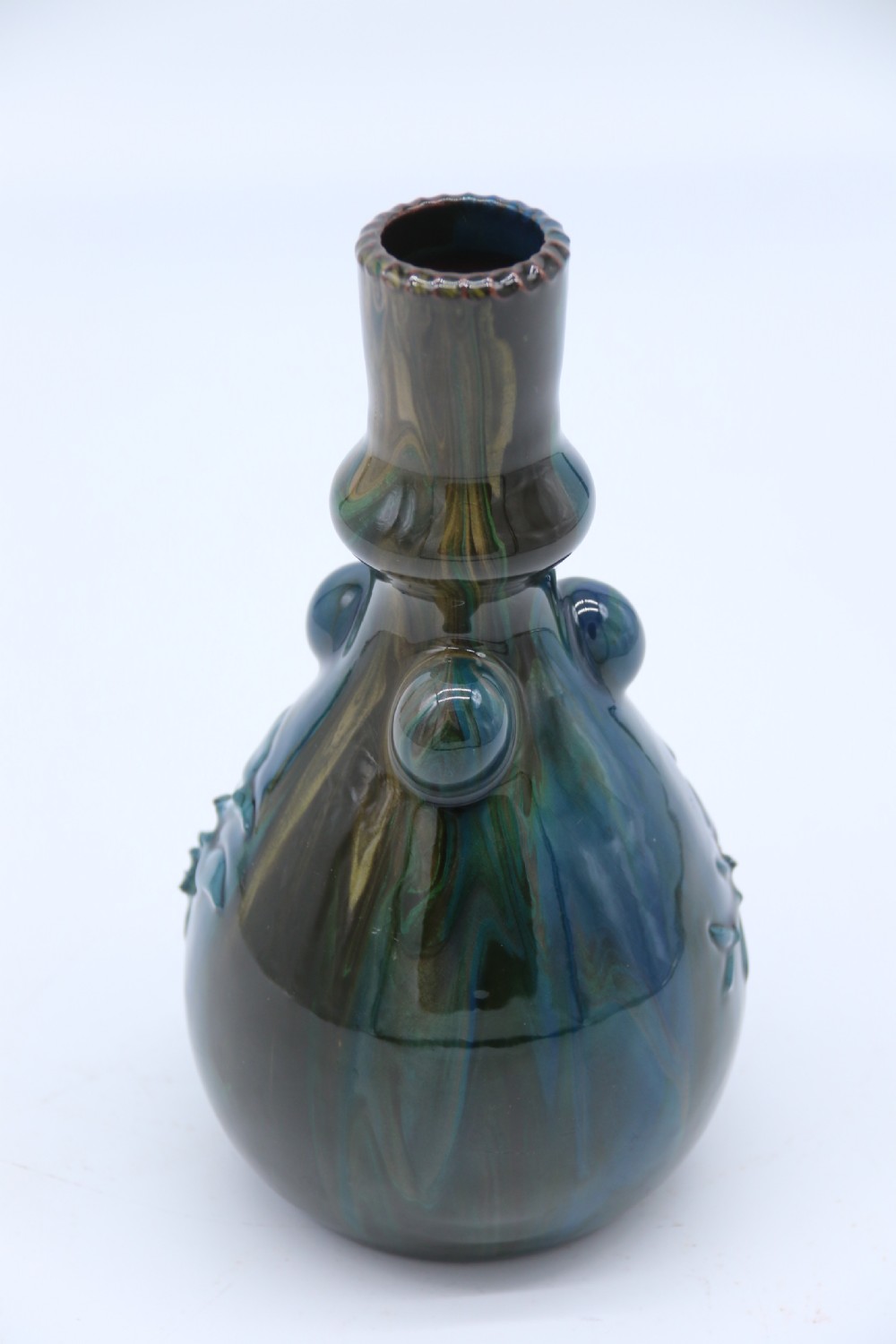 Sir Edmund Harry Elton sunflower studio pottery vase, circa 1890 View V