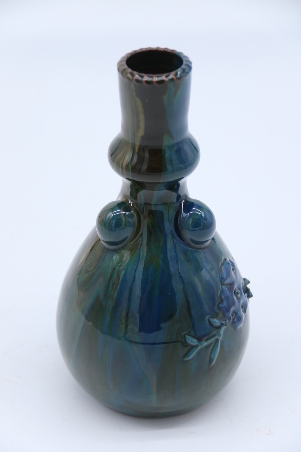 Sir Edmund Harry Elton sunflower studio pottery vase, circa 1890 View VI