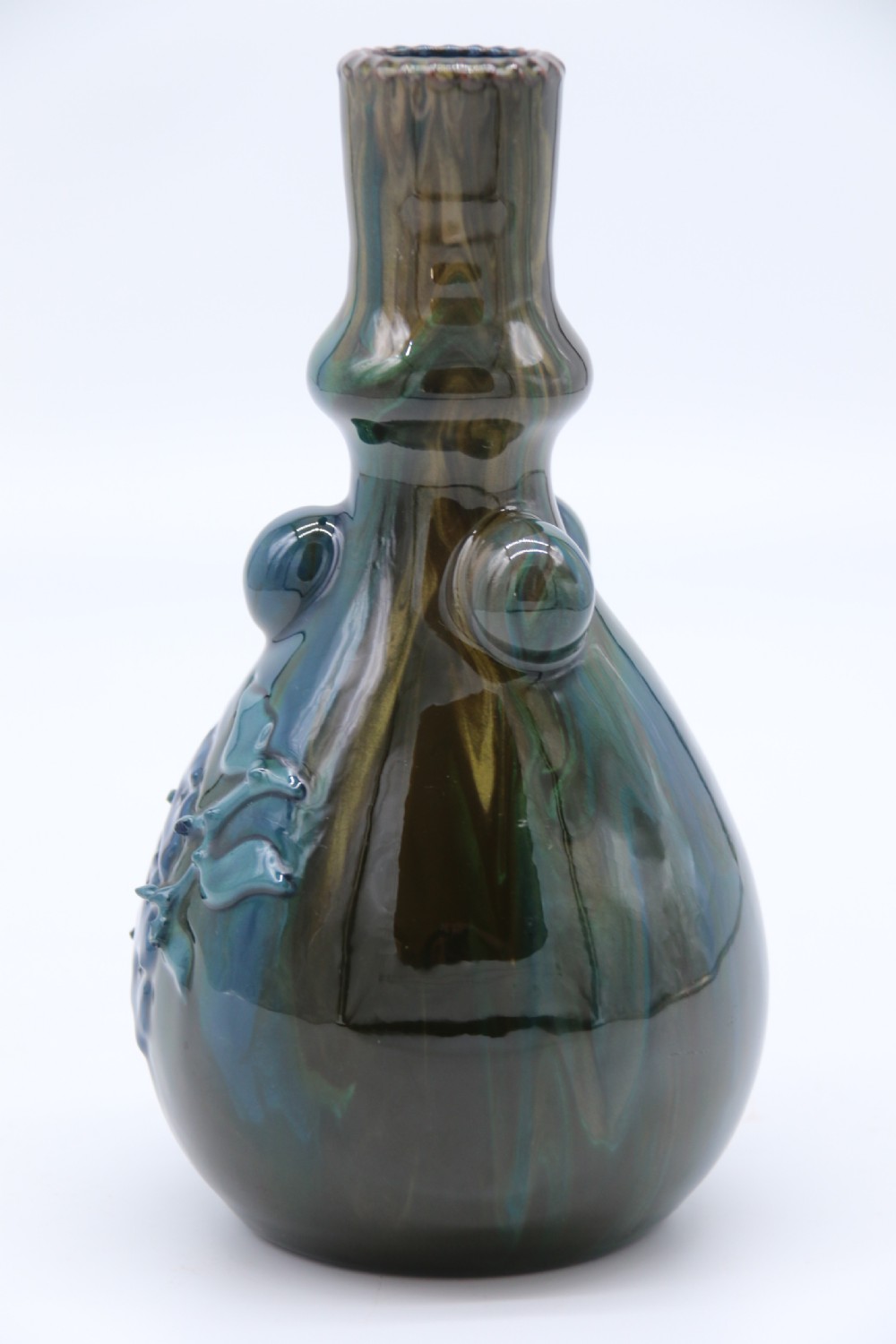 Sir Edmund Harry Elton sunflower studio pottery vase, circa 1890 View IX