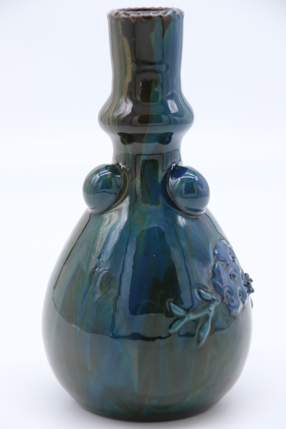Sir Edmund Harry Elton sunflower studio pottery vase, circa 1890 View XI