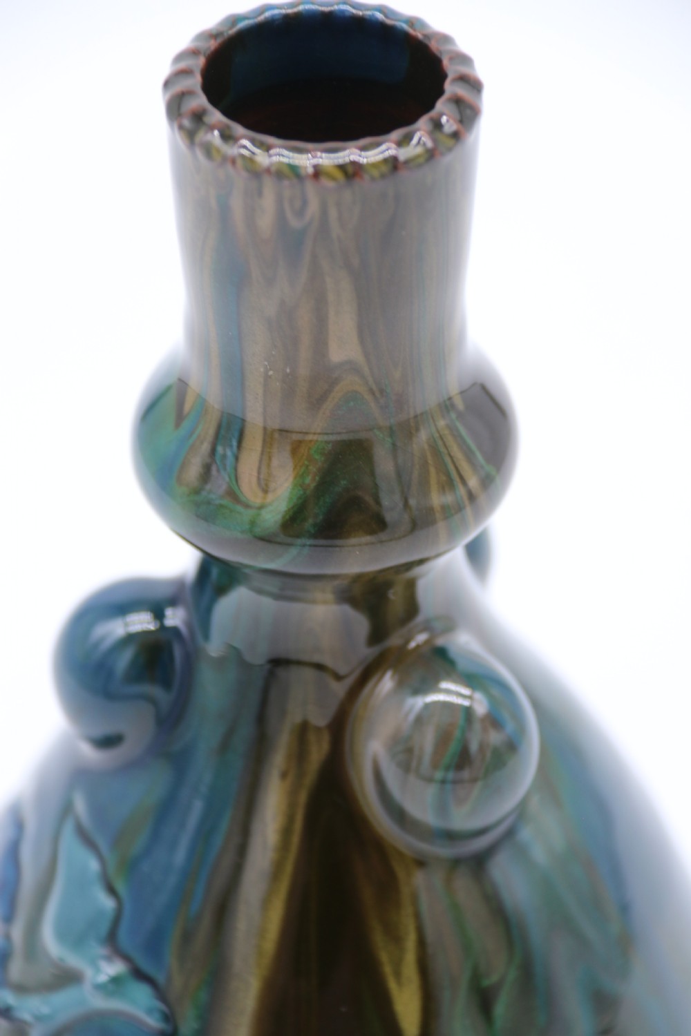 Sir Edmund Harry Elton sunflower studio pottery vase, circa 1890 View XX