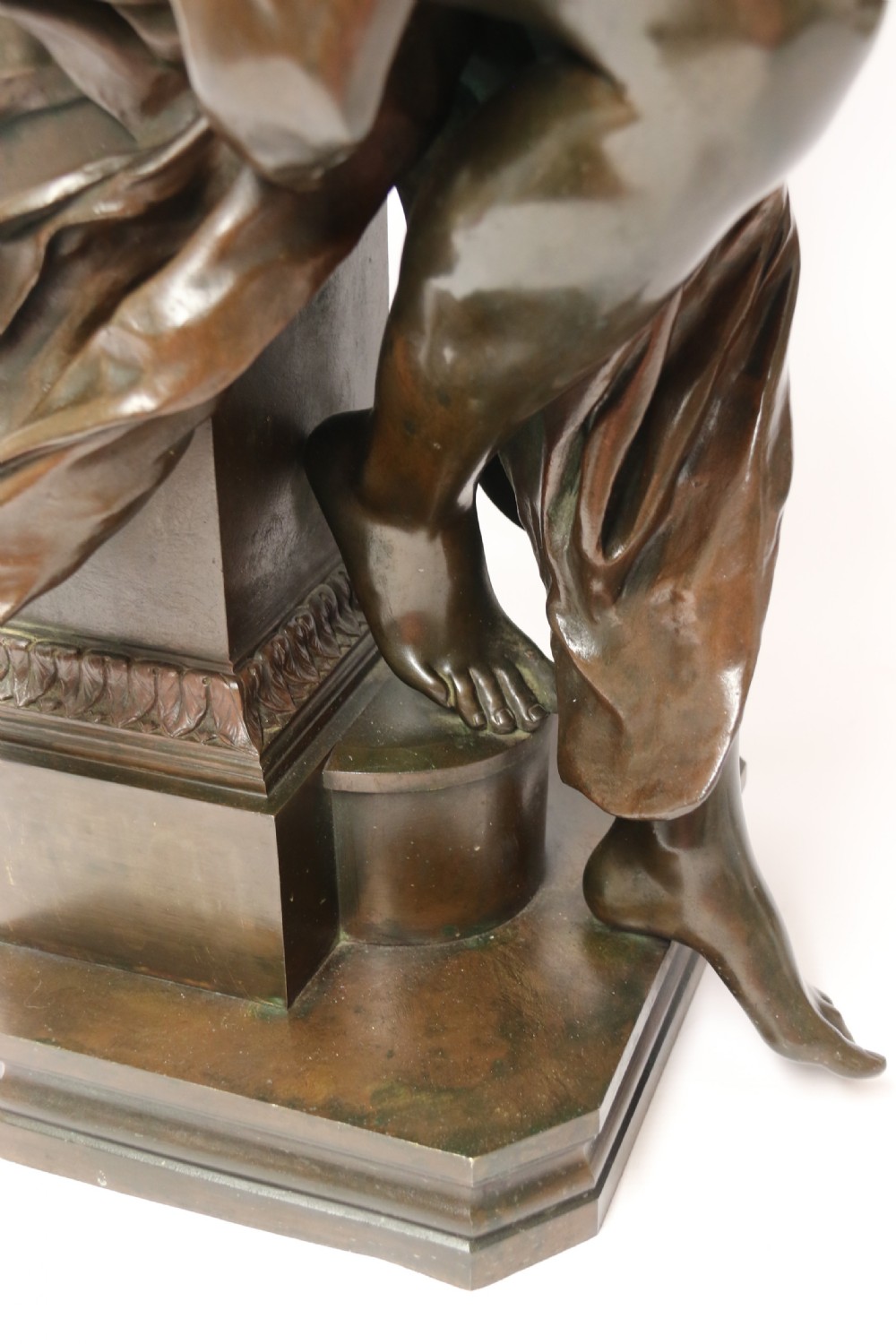 A most impressive large classical bronze study of a female artist by Jean-Paul Aube, C 1890 View XX