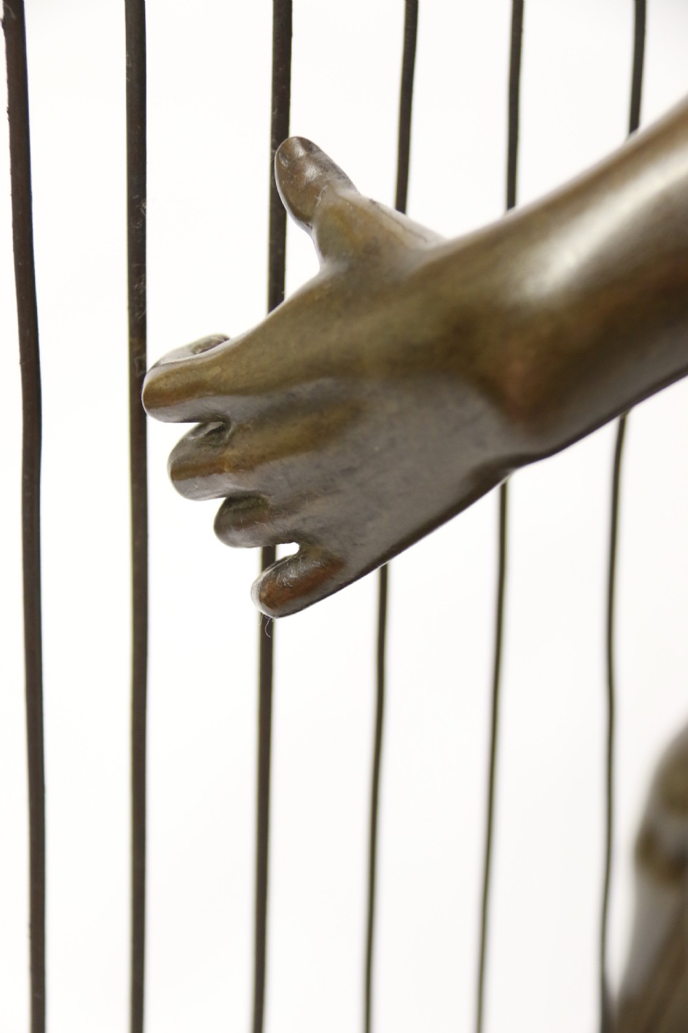 A large scale Belgium bronze study of the biblical figure of David playing the harp by Jean De Keyser
C.1880

 View XVIII