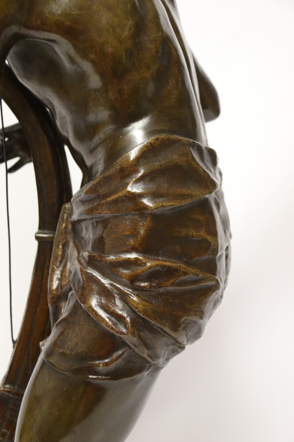 A large scale Belgium bronze study of the biblical figure of David playing the harp by Jean De Keyser
C.1880

 View XXIV