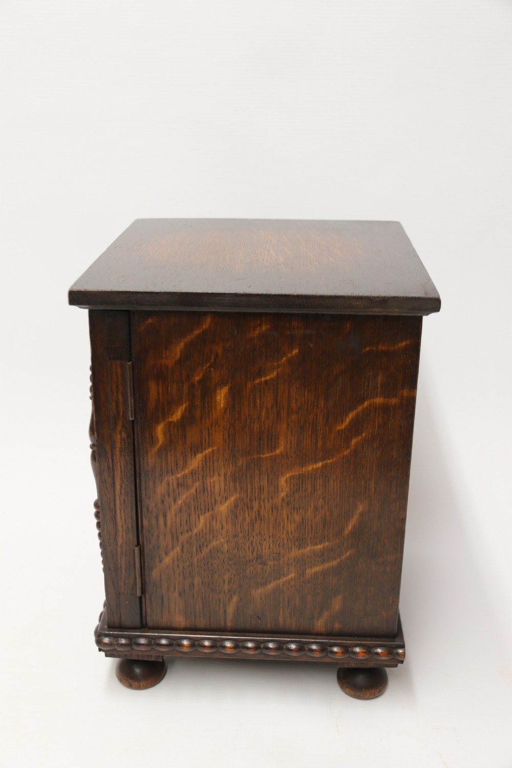 early 20th C  Dunhill cabinet, humidor, in the form of a small oak bookcase circa 1920 View IV