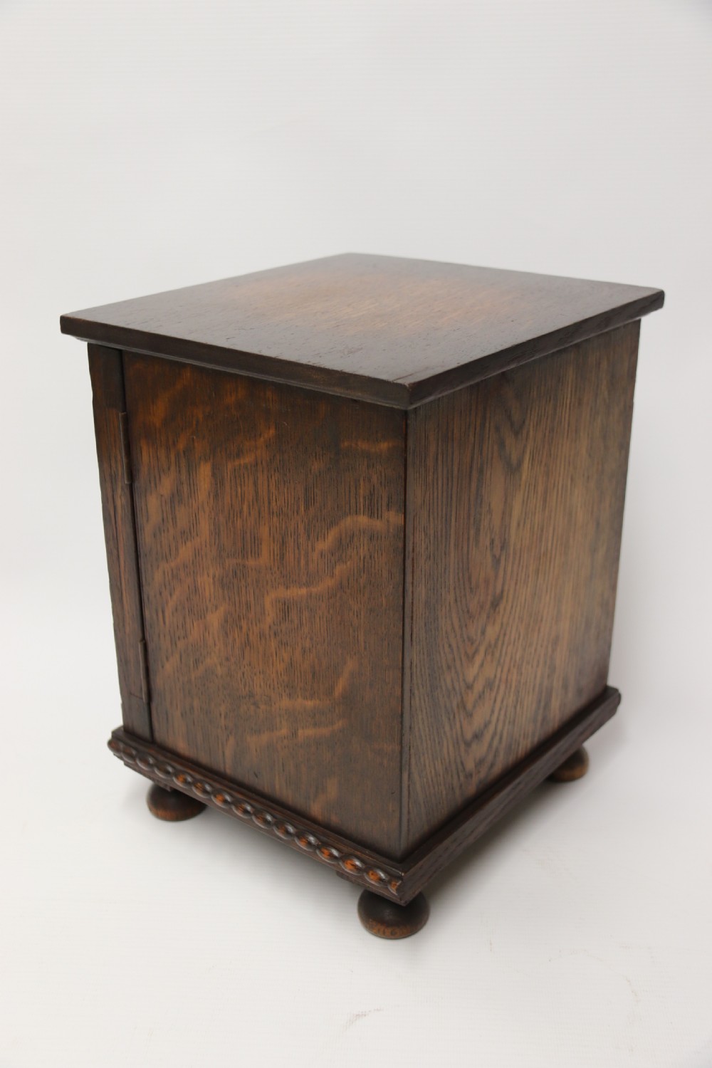 early 20th C  Dunhill cabinet, humidor, in the form of a small oak bookcase circa 1920 View V
