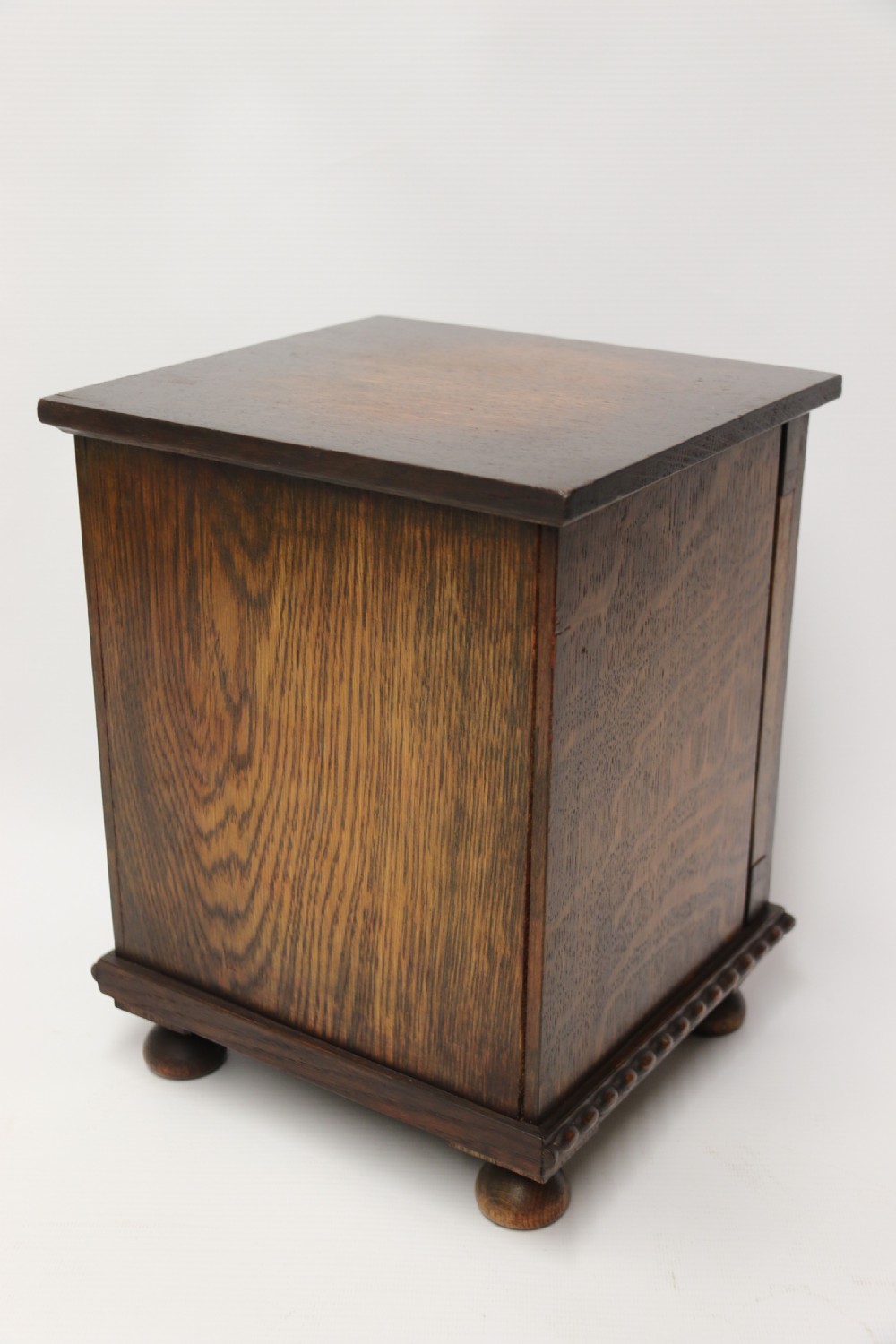 early 20th C  Dunhill cabinet, humidor, in the form of a small oak bookcase circa 1920 View VI