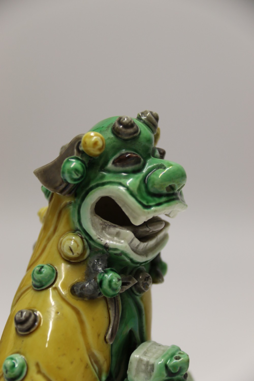 Antique 19th century Chinese Buddhist lion or foo dog View VII