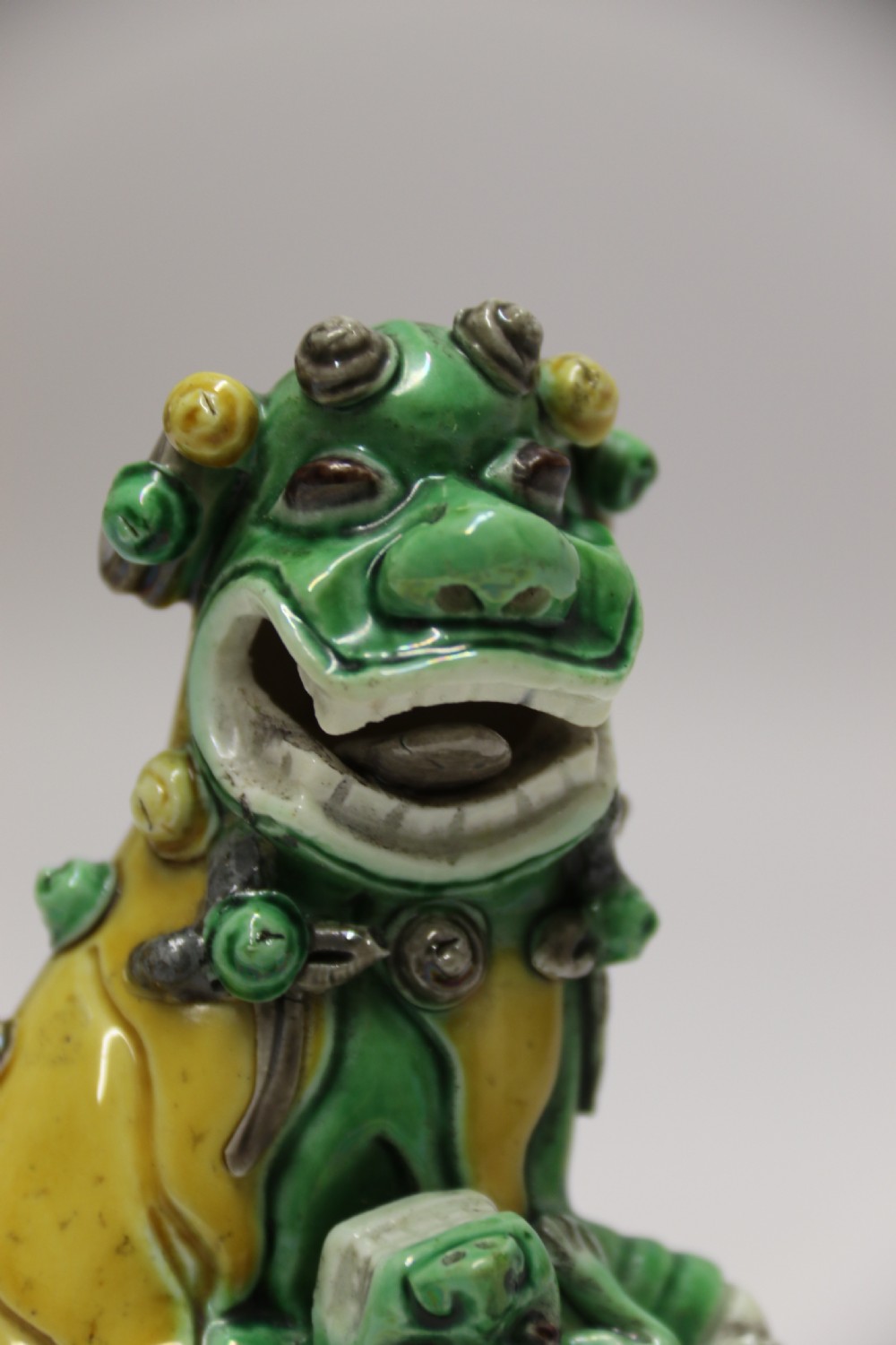 Antique 19th century Chinese Buddhist lion or foo dog View VIII