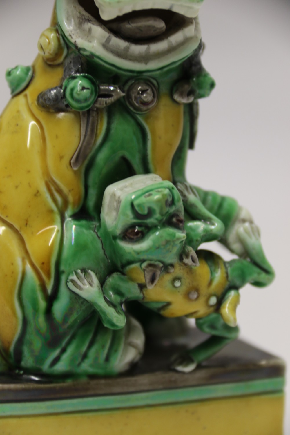 Antique 19th century Chinese Buddhist lion or foo dog View X