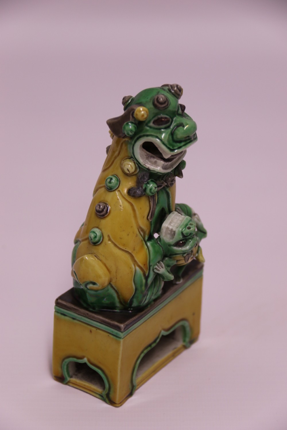 Antique 19th century Chinese Buddhist lion or foo dog View XI