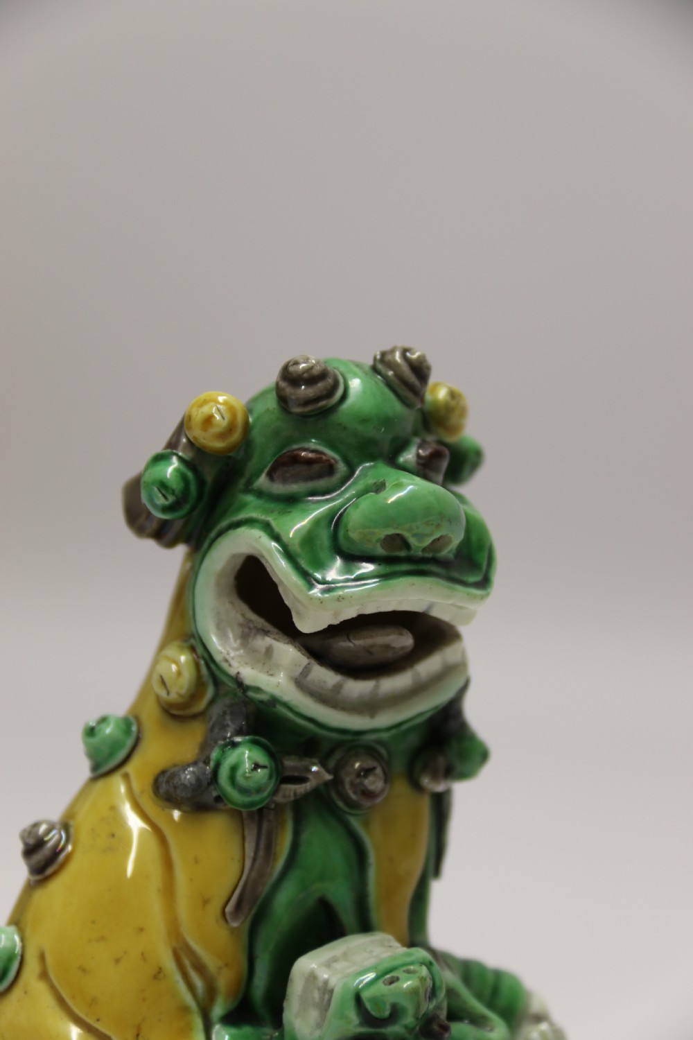 Antique 19th century Chinese Buddhist lion or foo dog View XIII