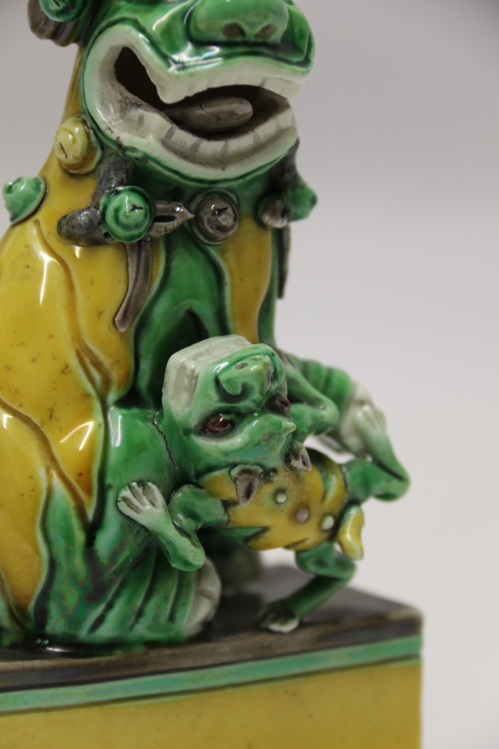 Antique 19th century Chinese Buddhist lion or foo dog View XIV