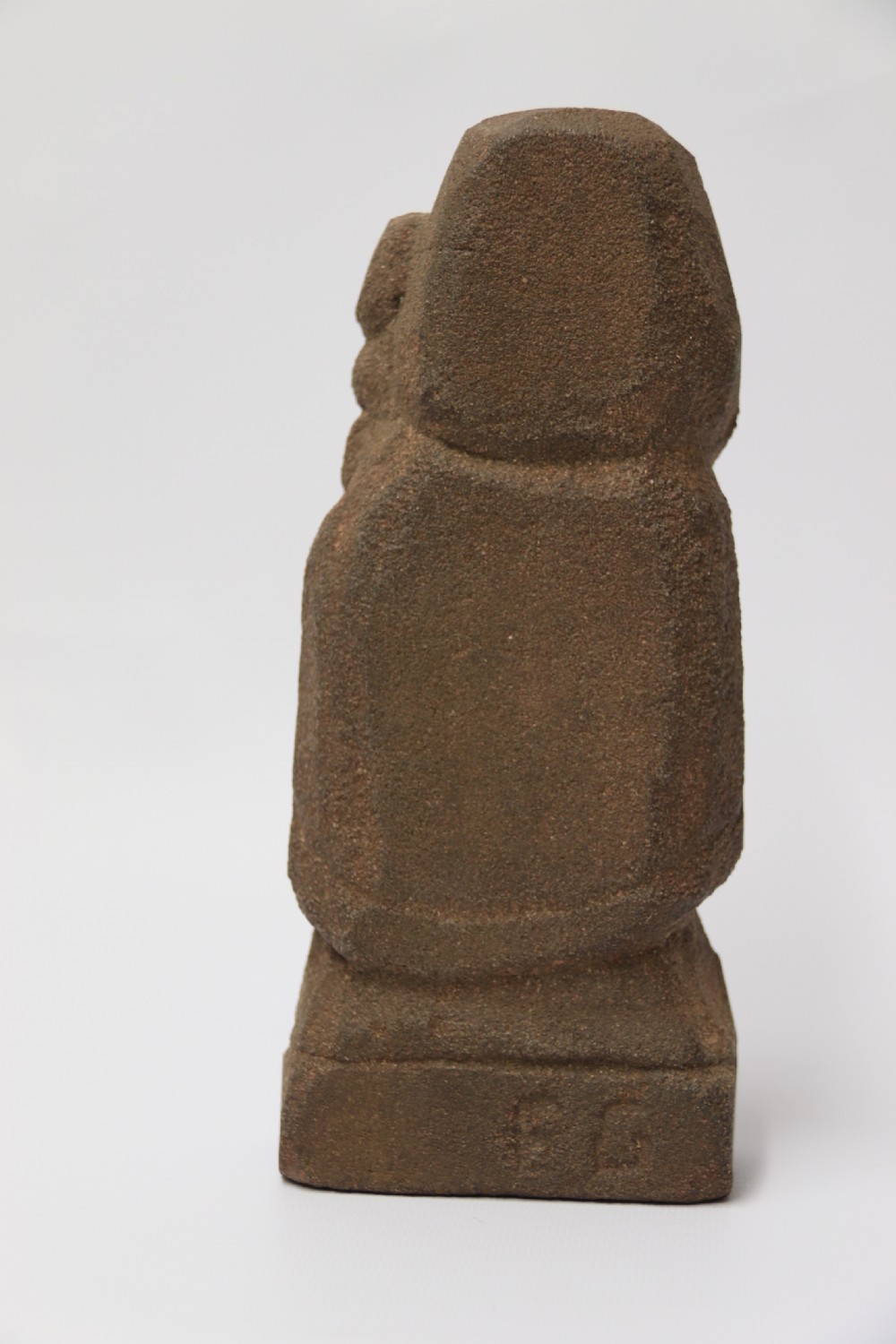 A primitive carved sandstone Celtic style figure, circa 1890 View IV