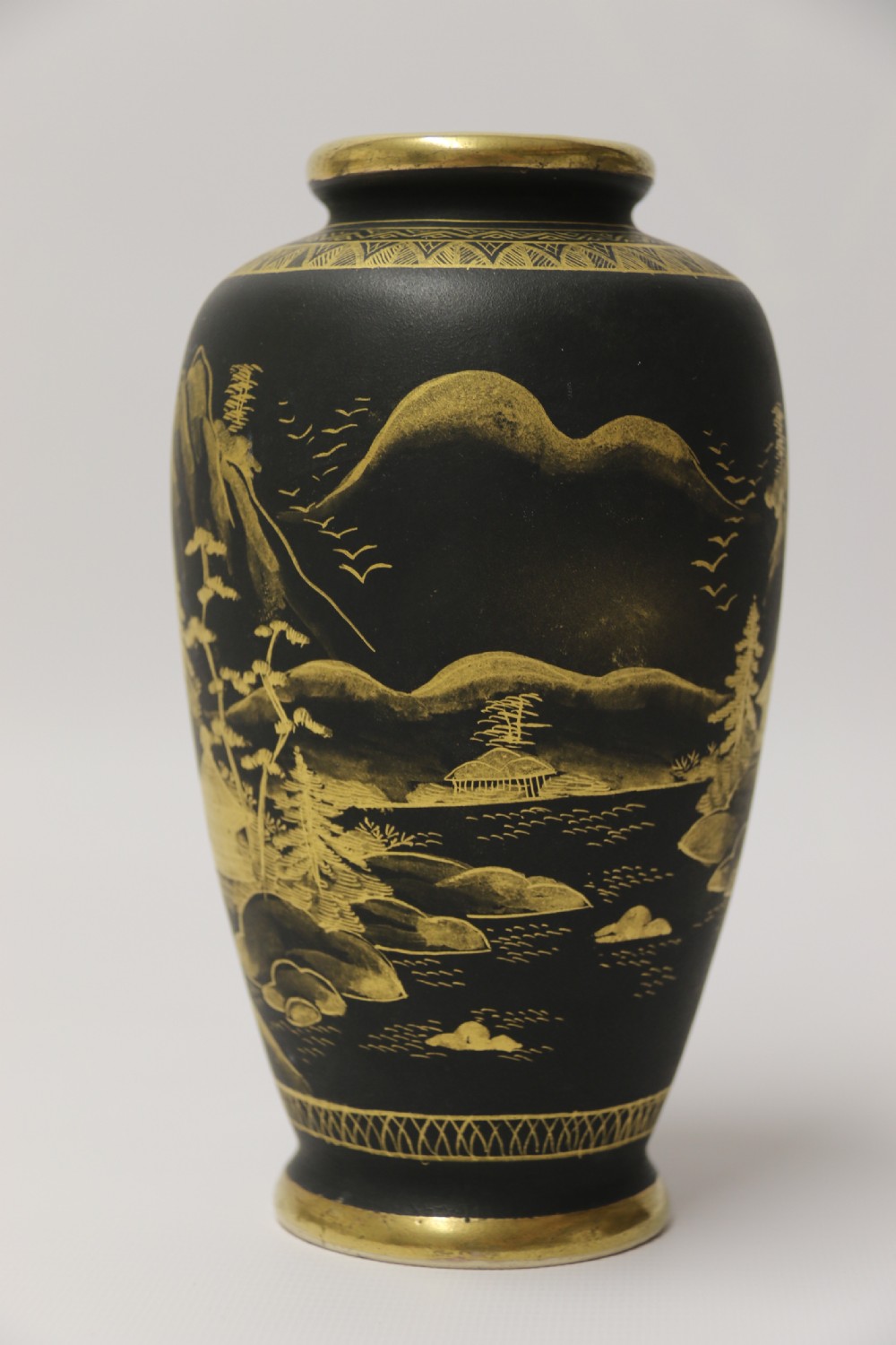 A pair of Japanese Satsuma ware pottery vases, circa 1910 View VI