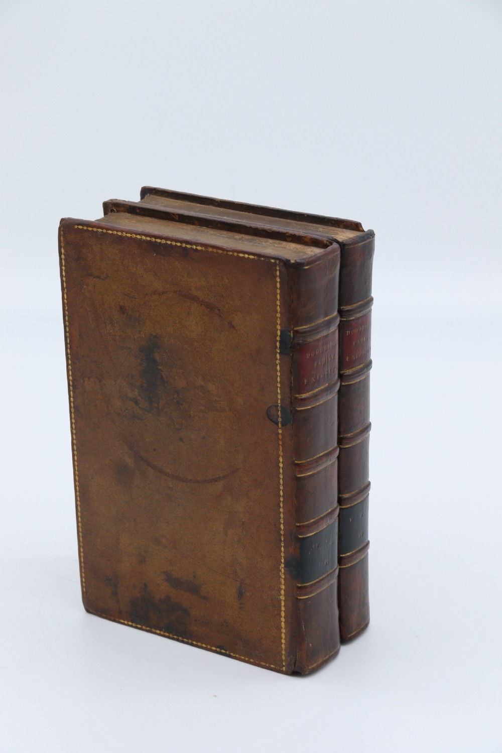 A rare 19th century desk pen and inkstand made in the form of two leather bound books. View XI