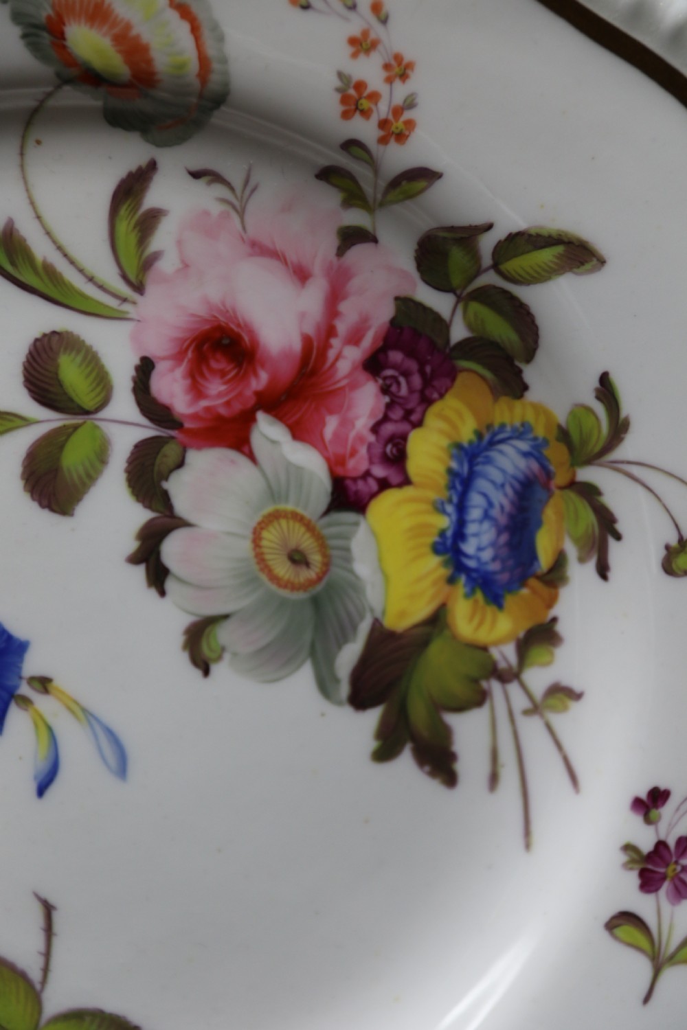 A rare hand painted floral plate from the English Daniel porcelain factory, circa 1825



 View II