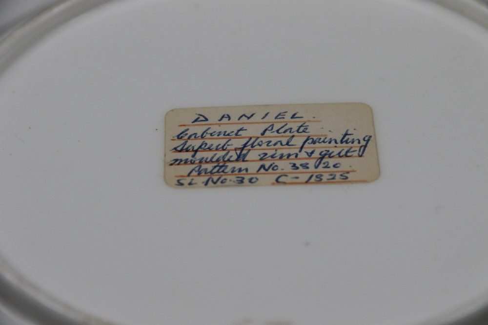 A rare hand painted floral plate from the English Daniel porcelain factory, circa 1825



 View XII