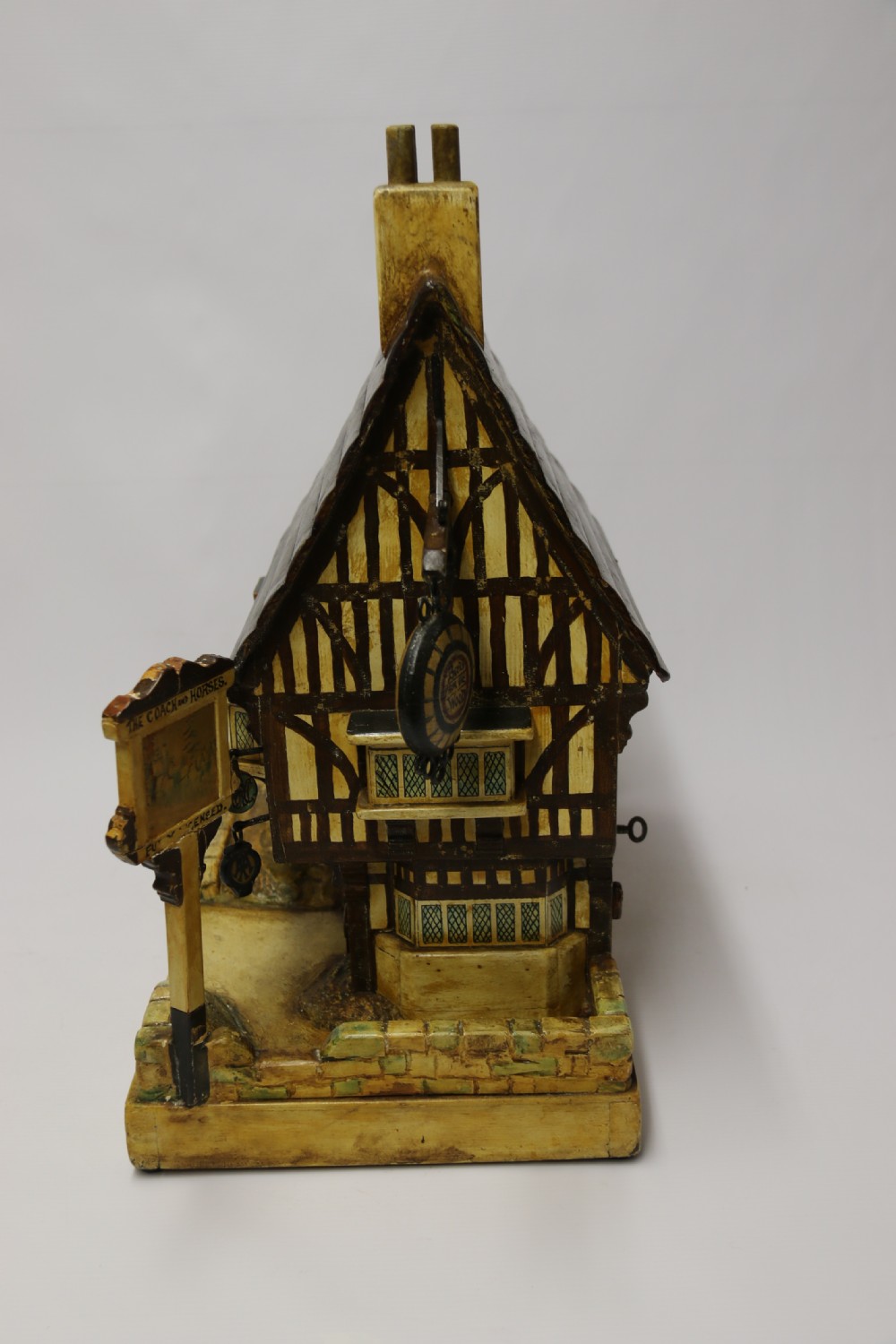 A rare folk art hotel post box in the form of a half timbered inn View IV