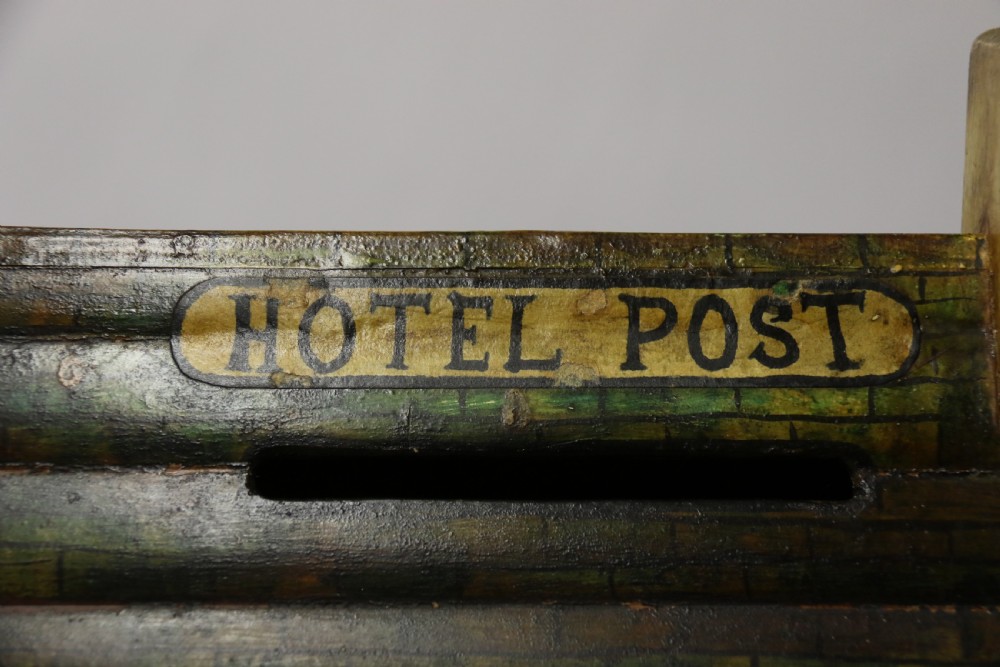A rare folk art hotel post box in the form of a half timbered inn View IX