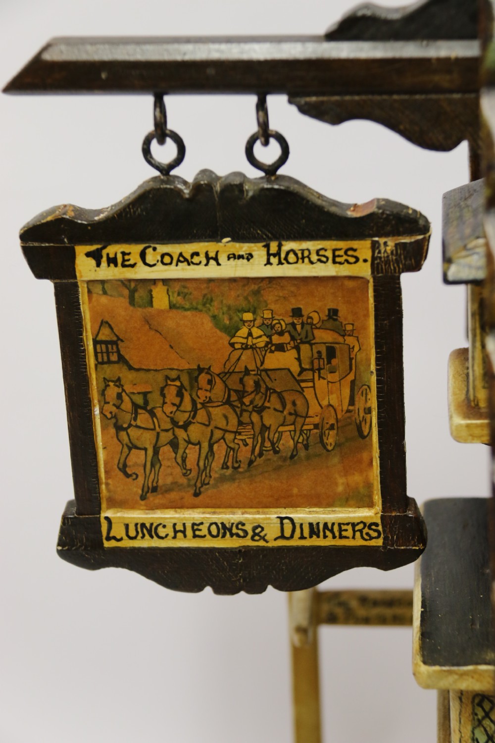 A rare folk art hotel post box in the form of a half timbered inn View X