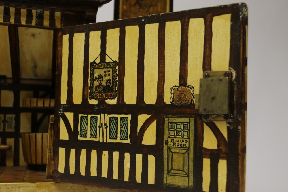 A rare folk art hotel post box in the form of a half timbered inn View XV