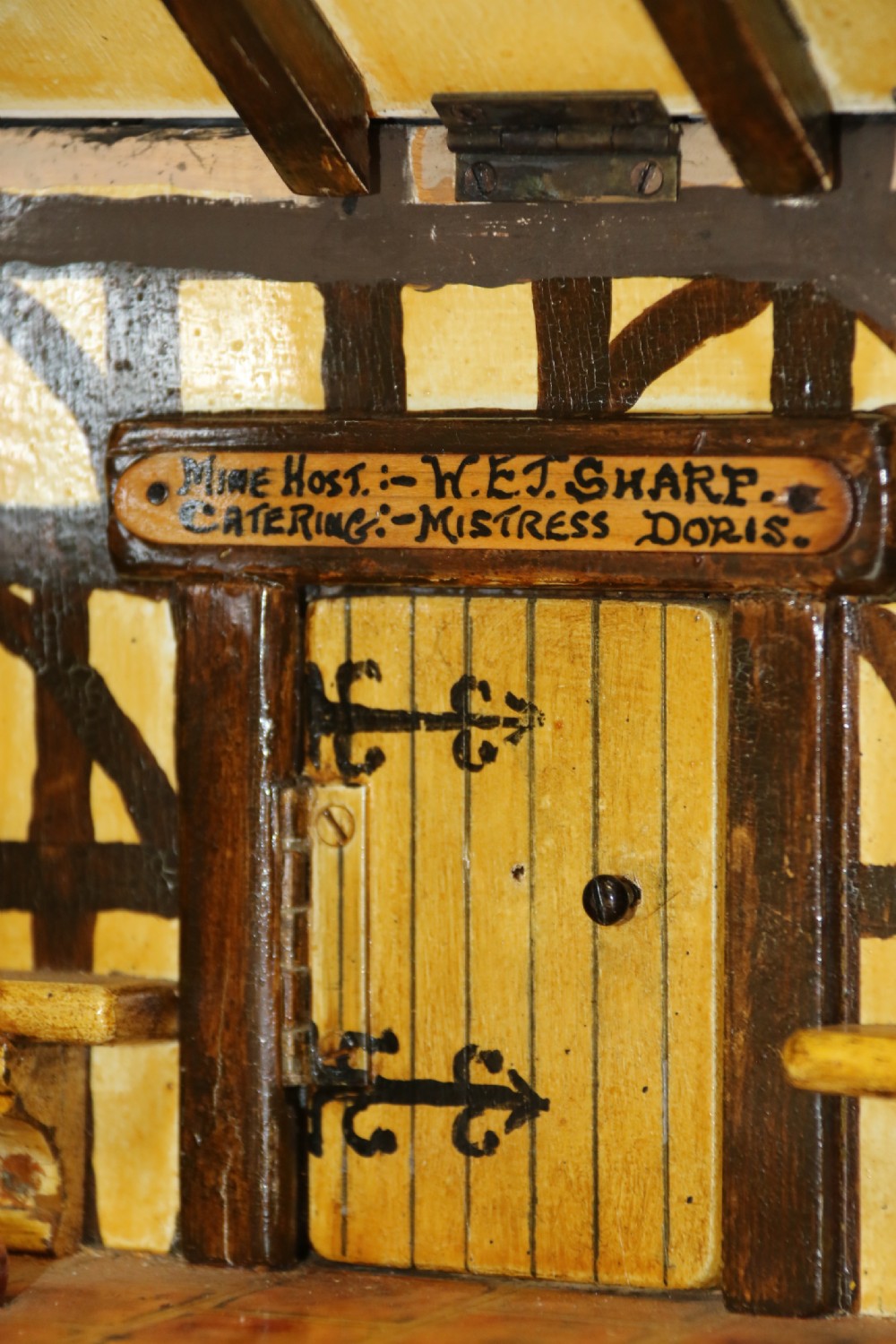 A rare folk art hotel post box in the form of a half timbered inn View XVII