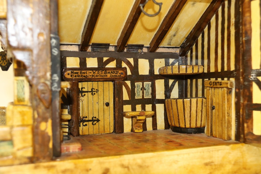 A rare folk art hotel post box in the form of a half timbered inn View XIX