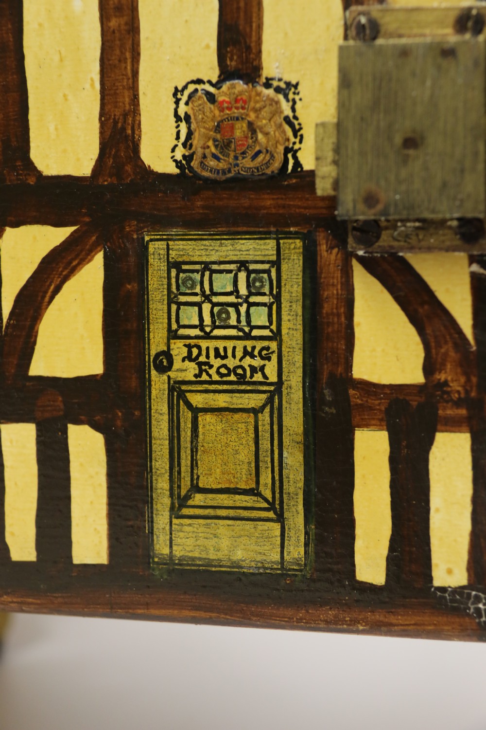 A rare folk art hotel post box in the form of a half timbered inn View XXV