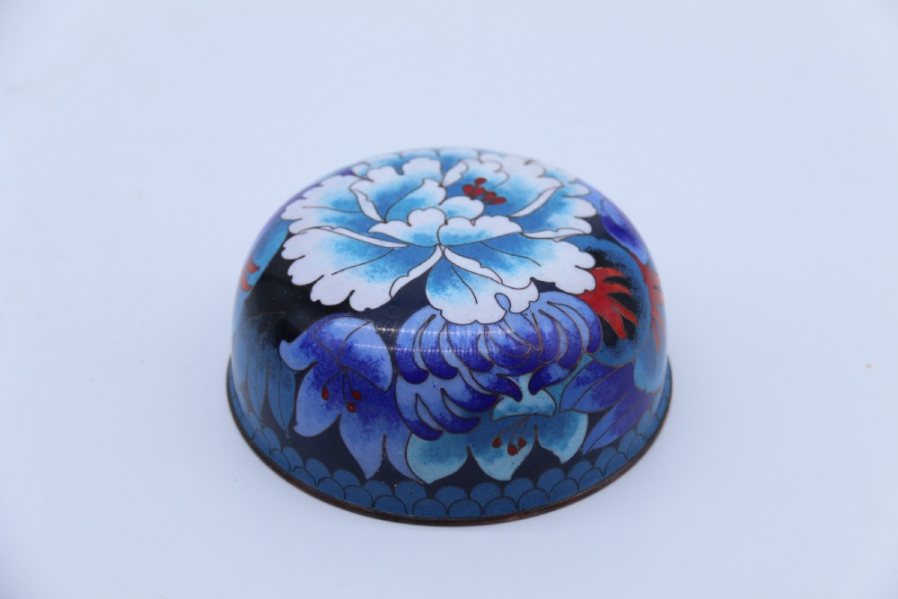 stunning Chinese large cloisonné ginger jar enamelled with peonies, c 1930 View XVIII