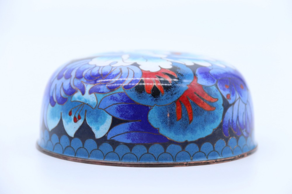 stunning Chinese large cloisonné ginger jar enamelled with peonies, c 1930 View XIX