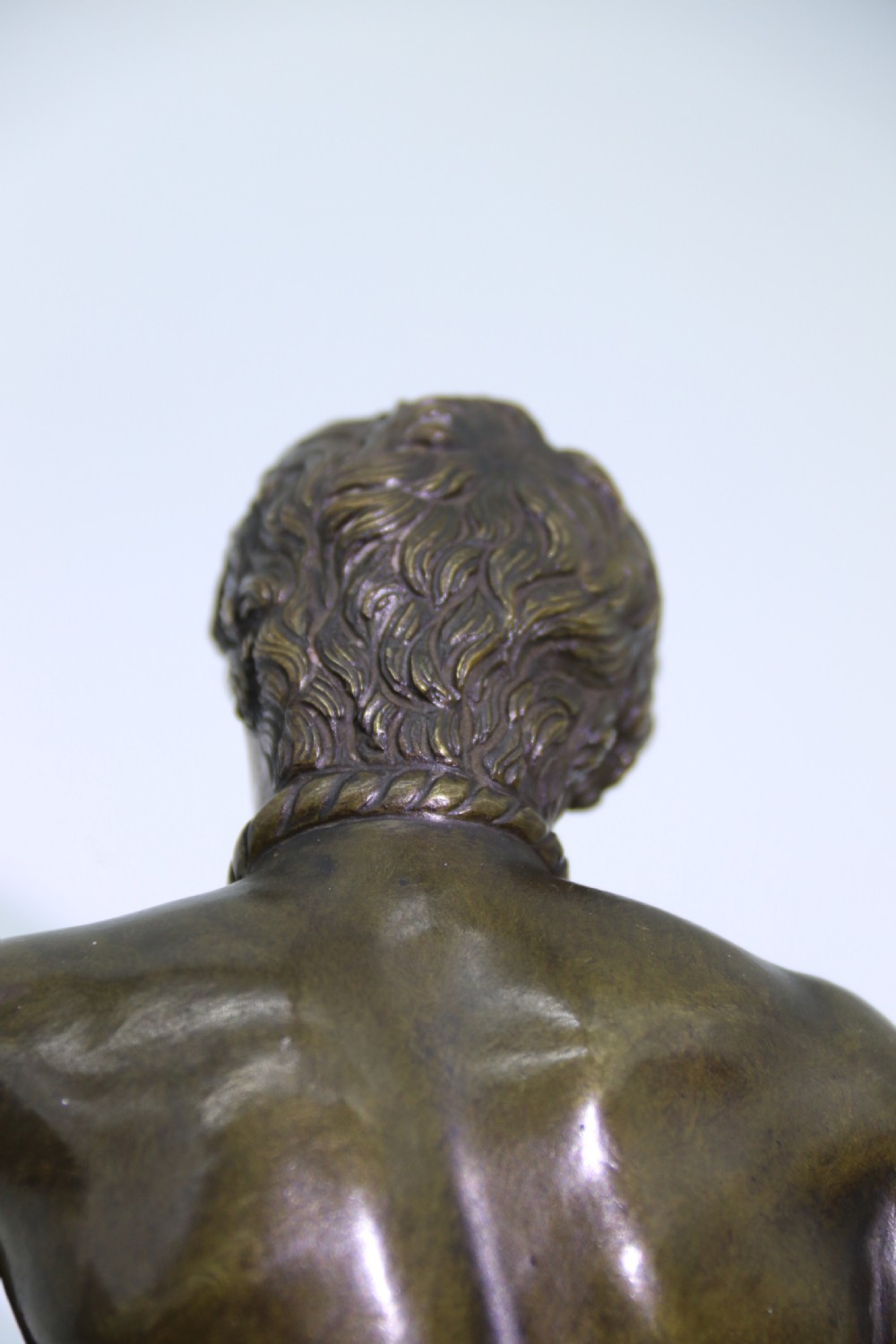 A fine mid 19th century Italian Grand Tour bronze study taken from the antique the dying Gaul. View XII
