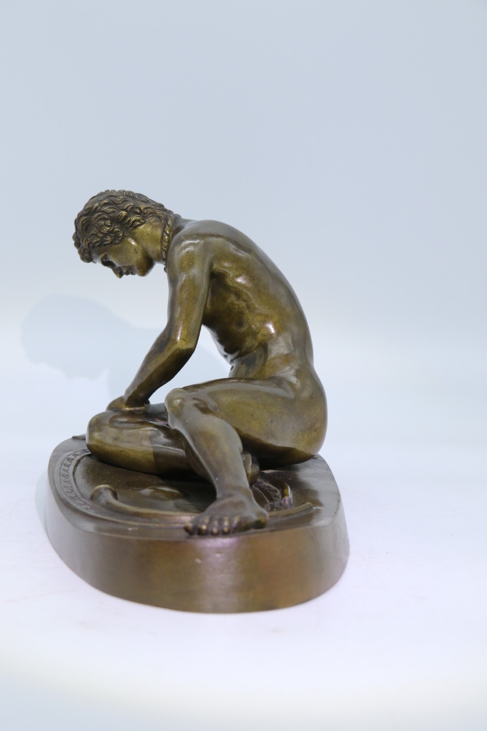 A fine mid 19th century Italian Grand Tour bronze study taken from the antique the dying Gaul. View XXI