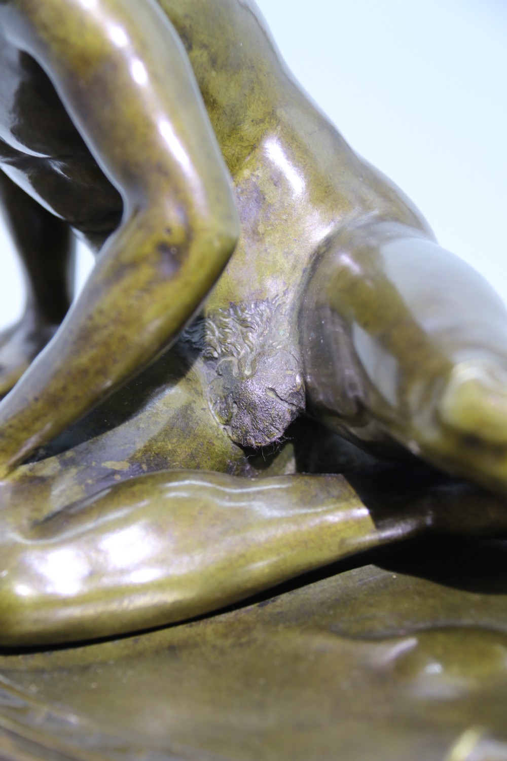 A fine mid 19th century Italian Grand Tour bronze study taken from the antique the dying Gaul. View XXX