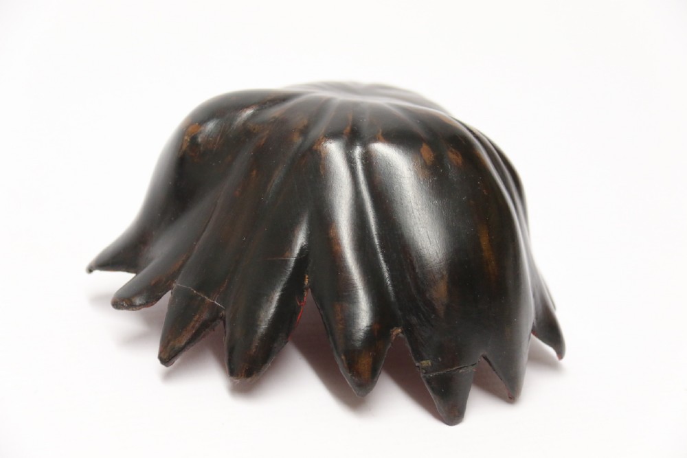 A rare Japanese Meiji period papier Mache container in the form of a puppy dog View XII