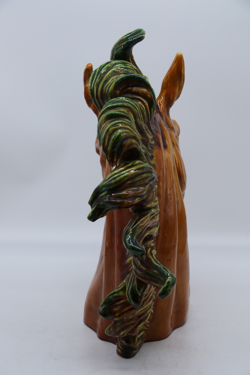 A most impressive 1930s Italian pottery sculpture of a frenzied stallion View VII