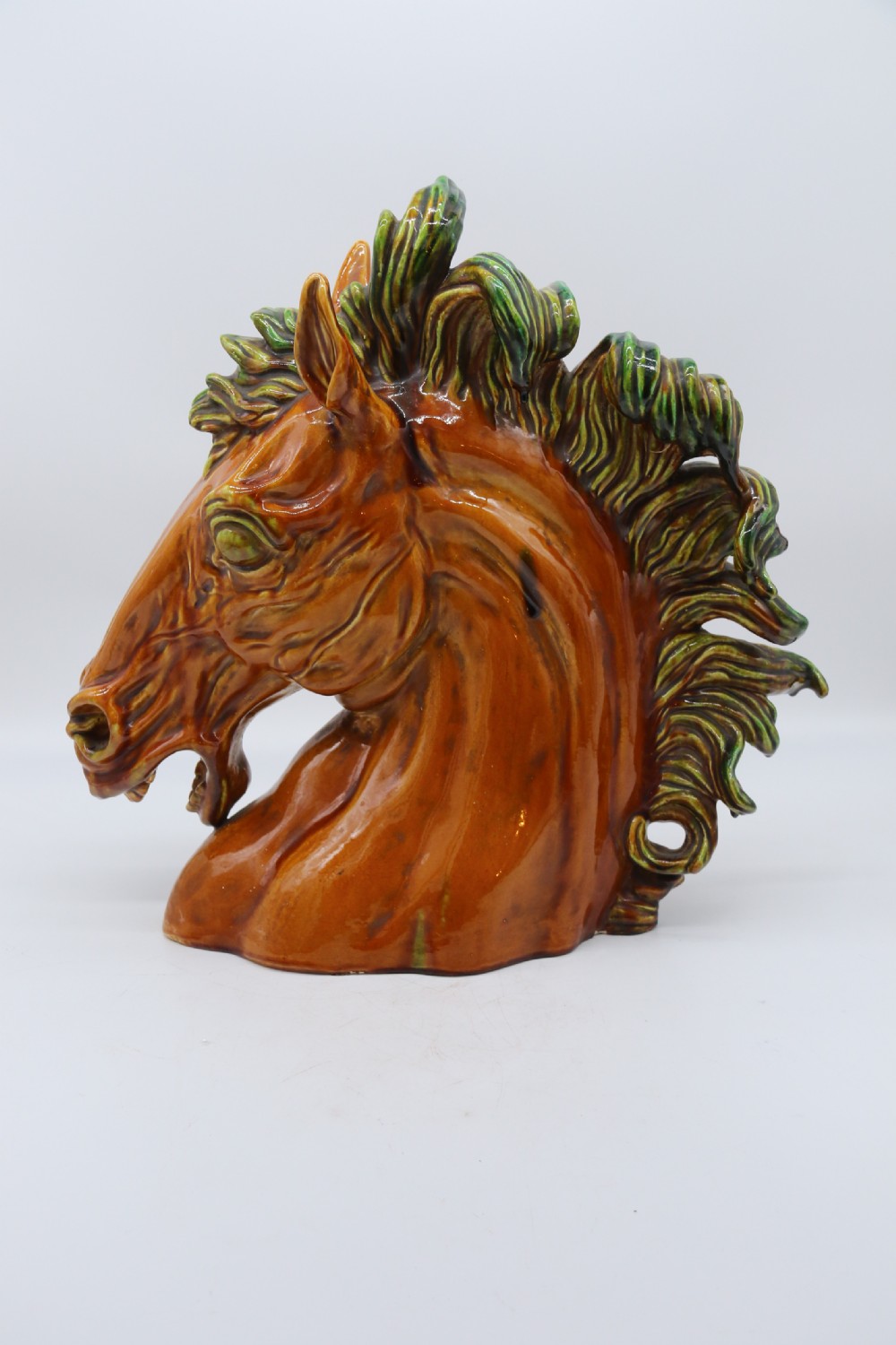 A most impressive 1930s Italian pottery sculpture of a frenzied stallion View IX