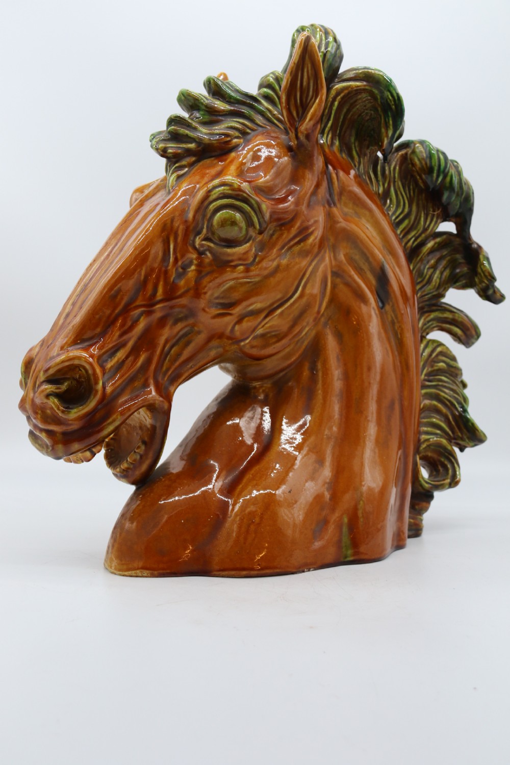 A most impressive 1930s Italian pottery sculpture of a frenzied stallion View XI