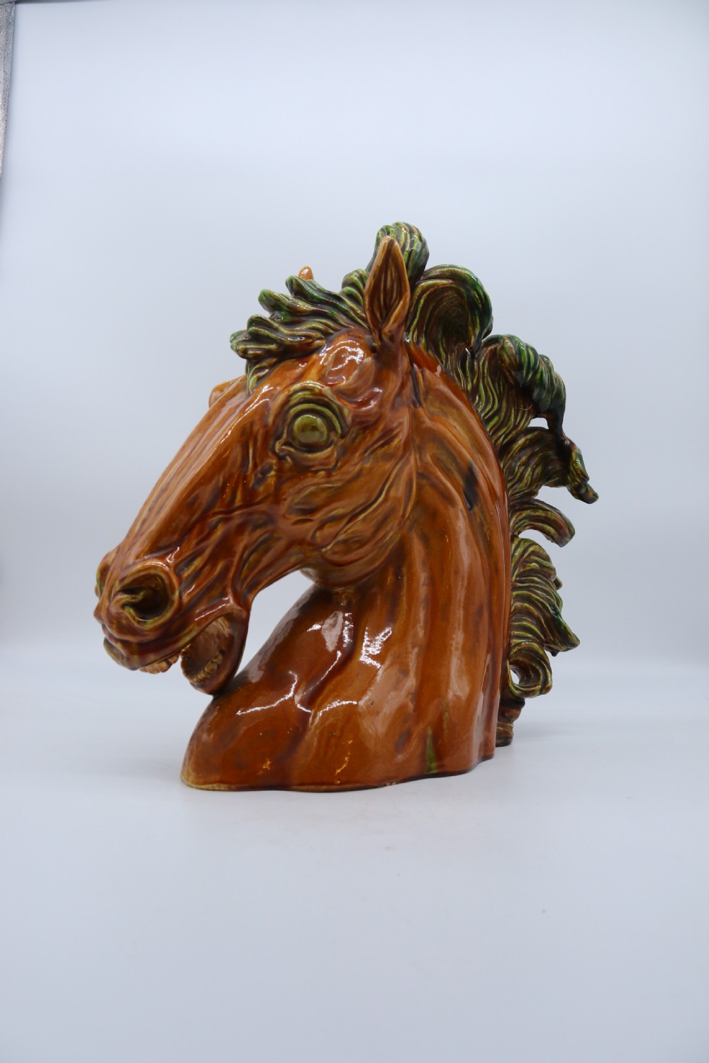 A most impressive 1930s Italian pottery sculpture of a frenzied stallion View XII