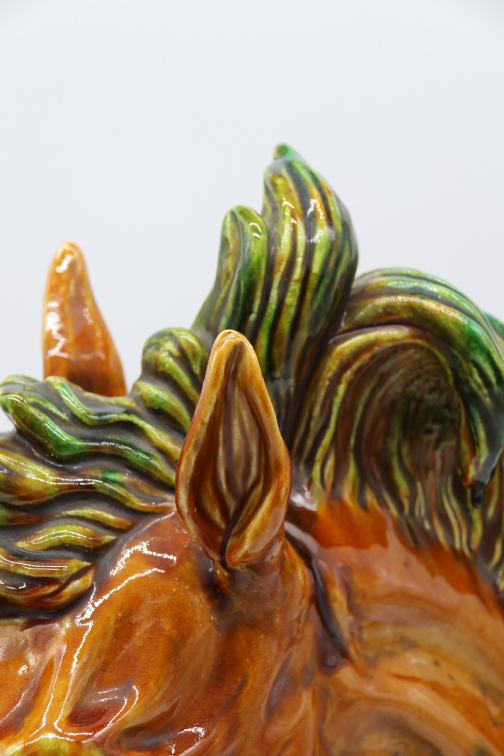 A most impressive 1930s Italian pottery sculpture of a frenzied stallion View XIII