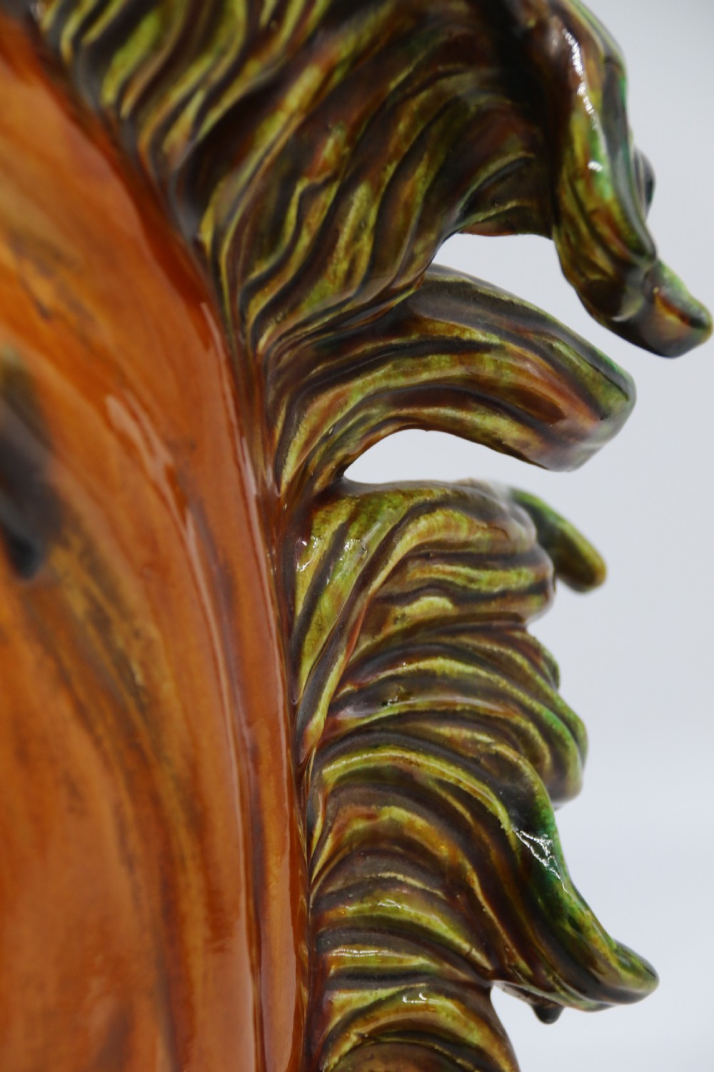 A most impressive 1930s Italian pottery sculpture of a frenzied stallion View XIV