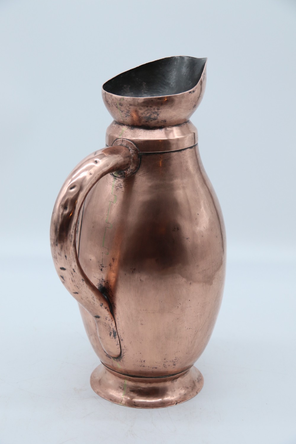 A large baronial copper ale or cider jug from the arts and crafts period, circa 1890 View VI